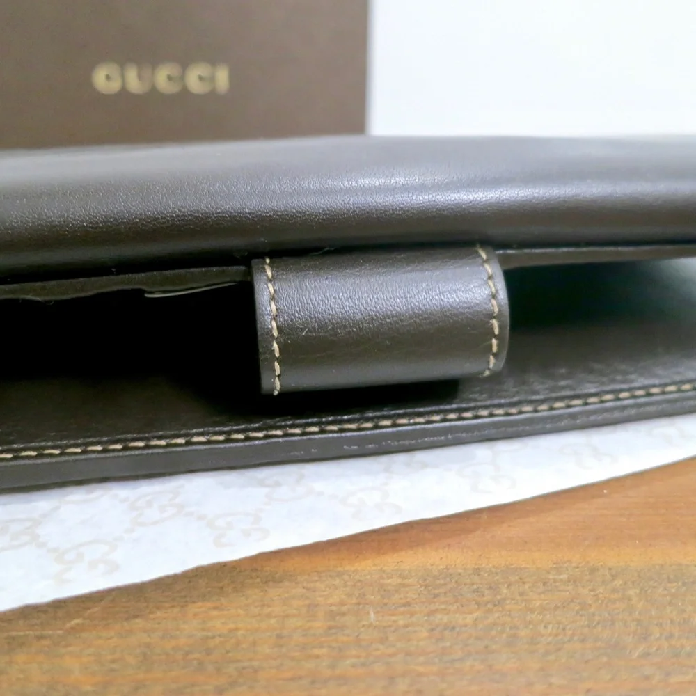 GUCCI Vintage Lovely Heart Continental Wallet GG Monogram Canvas Leather and Box - Picture 9 of 15